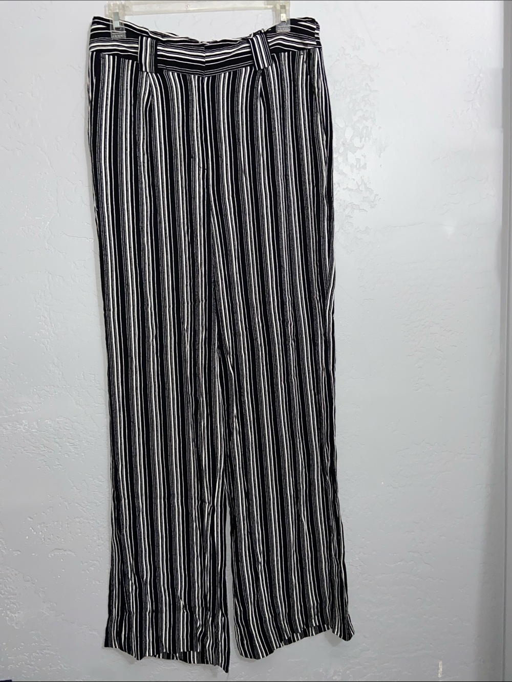 Express Black and White Vertical Stripe Wide Leg Pants Pickets Size 10